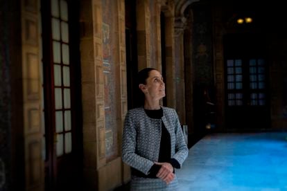 Claudia Sheinbaum en las oficinas de Gobierno del Centro Histórico de Ciudad de México.