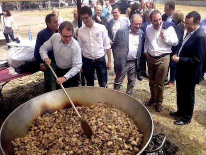 Artur Mas, en un comida popular en Lleida.