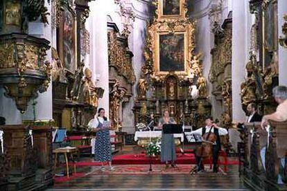 Interior de la iglesia de Santo Tomás, cuya mayor actividad es como sala de conciertos.