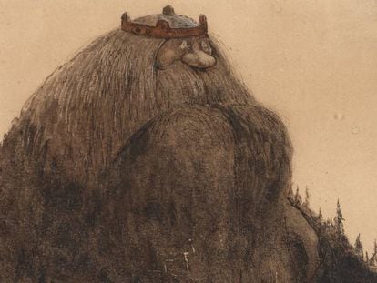 Ilustración para 'Entre gnomos y trolls' de Alfred Smedberg.