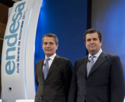 Andrea Brentan, consejero delegado de Endesa, y Borja Prado, presidente