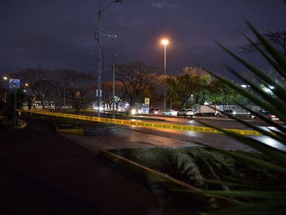 El sitio donde fue asesinado César Suárez, en el norte de Guayaquil (Ecuador), el 17 de enero.