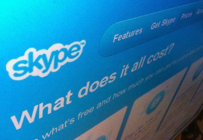 La página web de Skype.
