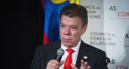 Santos en el Consejo de relaciones exteriores en Nueva York