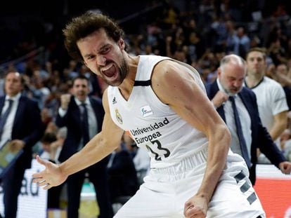 Llull celebra una canasta el pasado domingo contra Unicaja.