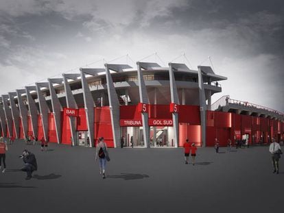 Recreació del Nou Estadi de Tarragona després de la inversió per als jocs del 2017.