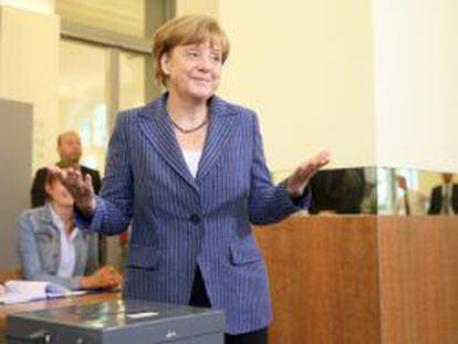 Merkel gana las europeas alemanas con un 36% de votos
