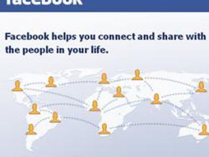 Página de acceso de la red social Facebook
