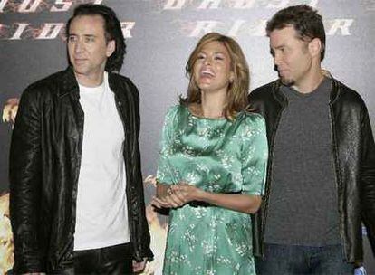 El actor estadounidense Nicolas Cage presenta en Madrid su última película <i>El motorista fantasma</i>, basada en el popular cómic del mismo nombre de la factoría Marvel.