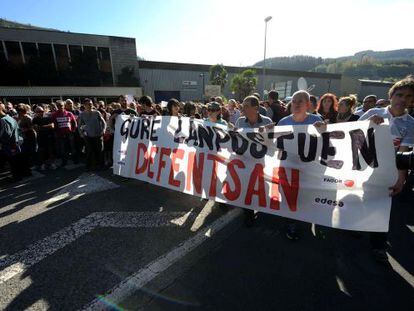 Manifestación de trabajadores de Fagor en Mondragón el pasado día 18.