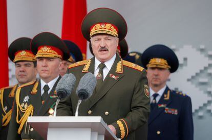 Lukashenko en el desfile militar del Día de la victoria, el pasado 9 de mayo, en Minsk.