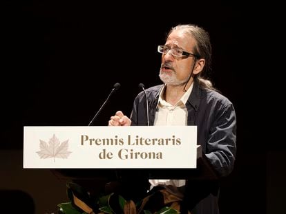 Jordi Solà Coll en el lliurament dels Premis Bertrana 2023, en una imatge cedida per la Fundació Bertrana.