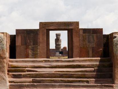 Las ruinas de Tiahuanaco en Bolivia.