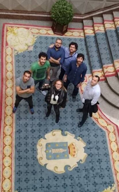 El equipo de Materia: Manuel Ansede, Patricia Fernández de Lis, Miguel Criado, Daniel Mediavilla, Javier Salas, Fuco Domenech y Nuño Domínguez.