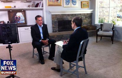 Mitt Romney durante su entrevista en la cadena Fox.