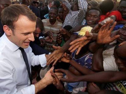 Foto de archivo del presidente francés, Emmanuel Macron, en Ouagadougou (Burkina Faso). 