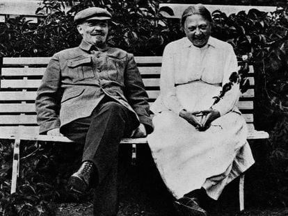 Lenin con su esposa en este último enclave.