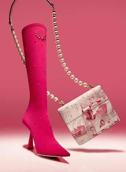 Piezas de la colección de Jimmy Choo inspirada en 'Sailor Moon'.