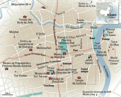 Mapa de Shanghái.
