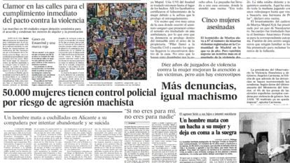 Noticias sobre violencia machista publicadas en EL PAÍS.