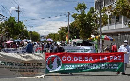 Protests in La Paz against the Government of Luis Arce.