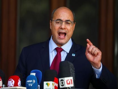 WIlson Witzel, durante una conferencia de prensa en agosto de 2020.