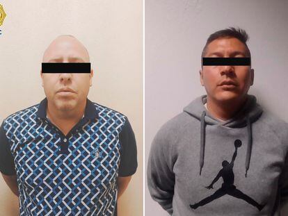 Los dos detenidos por el triple homicidio en un despacho de abogados en la colonia Roma, tras su aprehensión en Ciudad de México.
