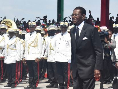 Teodoro Obiang, presidente de Guinea Ecuatorial, el pasado mes de diciembre en un acto oficial. (Photo by AFP)