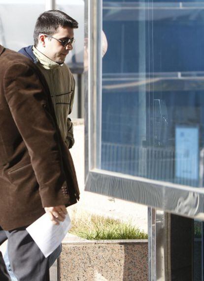 Jorge Miranda, a la entrada de la Audiencia Provincial de Madrid.