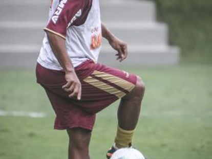 Ronaldinho se ejercita con el Atlético Mineiro.