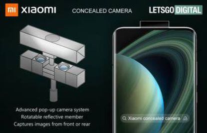Xiaomi cámara que puede realizar fotos traseras y frontales