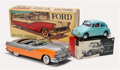 Coches de juguete. (1958). Ford. Tras la II Guerra Mundial el diseño prima la recreación y la diversión de los niños.