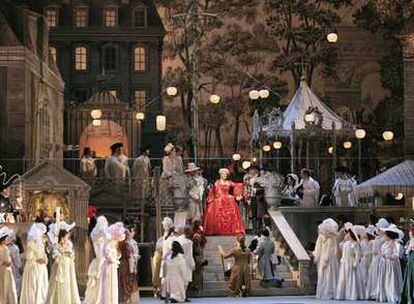 Representación de una obra en el Metropolitan Opera de Nueva York.