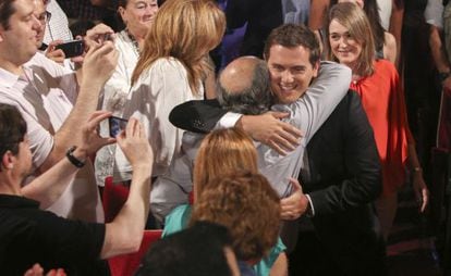 Albert Rivera, durante su presentación como candidato de C's a la Moncloa.