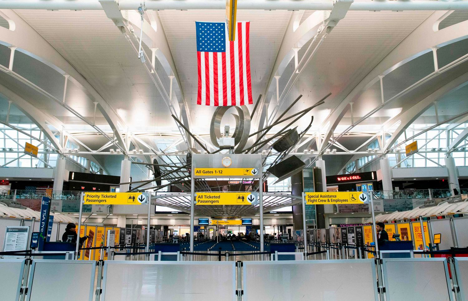Imagen del jueves 12 de marzo de la terminal 1 del Aeropuerto Internacional John F. Kennedy, en Nueva York