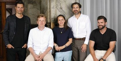 Morten Strunge, CEO y cofundador de Podimo, junto al resto del equipo fundador de la compañía.