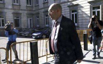 El juez Elpidio Silva a la salida del Tribunal Superior de Justicia de Madrid (TSJM).