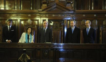 Los cinco integrantes de la Corte Suprema de Argentina, en agosto de 2016.