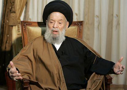El gran ayatolá Fadlalá, durante una entrevista en su despacho al sur de Beirut en abril de 2009.