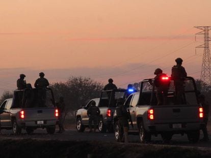 Agentes federales patrullan en Guanajuato.