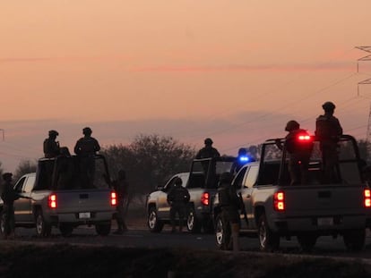 Agentes federales patrullan en Guanajuato.