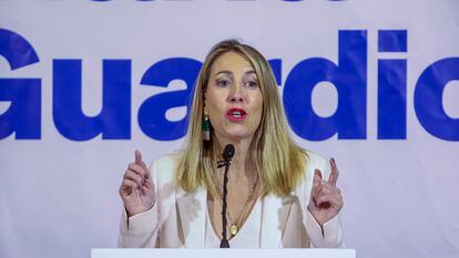 Reunión de la Junta Directiva Regional del PP de Extremadura, presidida por María Guardiola, este sábado en Mérida.