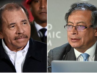 El presidente de Nicaragua, Daniel Ortega y el presidente de Colombia, Gustavo Petro.