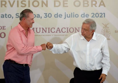 AMLO y el exgobernador de Sinaloa, Quirino Ordaz Coppel