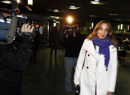 Tania S&aacute;nchez el 7 de enero en la comisi&oacute;n de investigaci&oacute;n de Rivas.