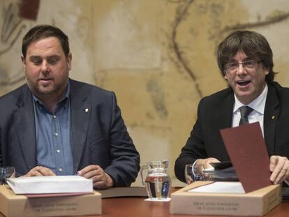 Carles Puigdemont i Oriol Junqueras.