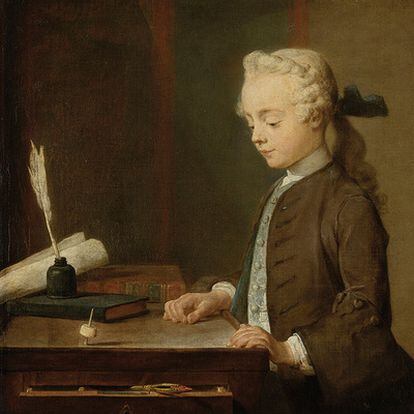 <i>El niño de la peonza,</i> cuadro de la exposición <i>Chardin, 1699-1779,</i> en el Museo del Prado.