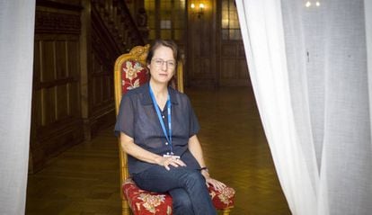 La escritora Marta Sanz, el pasado lunes, en el Palacio de la Magdalena, en Santander.