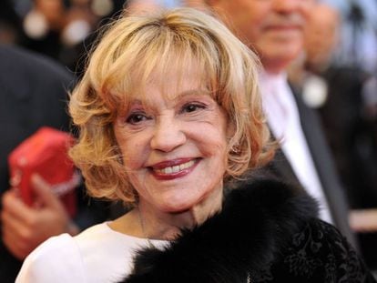 La actriz Jeanne Moreau en 2008 en Cannes