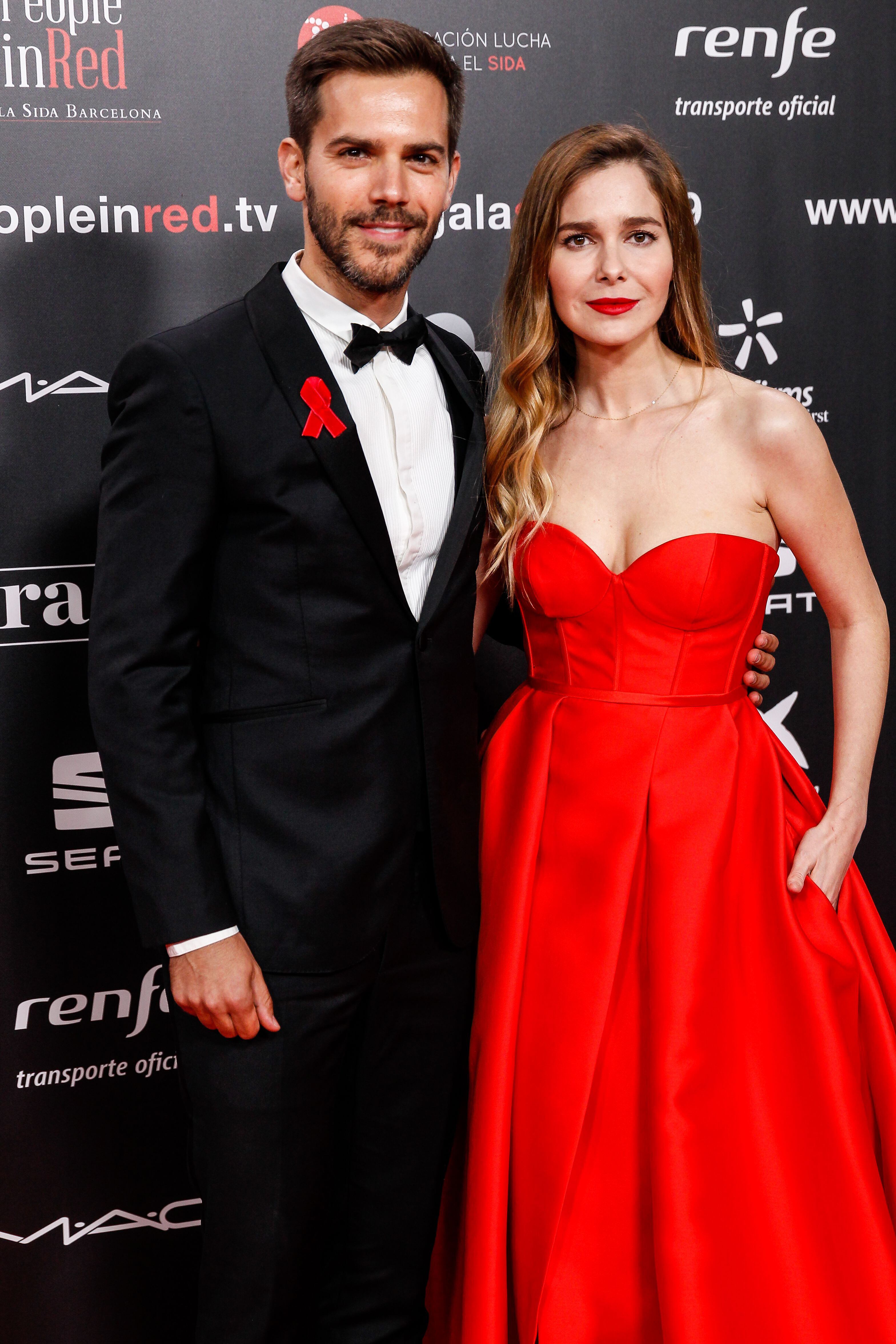 Marc Clotet y Natalia Sánchez, en la gala contra el Sida en Barcelona el pasado noviembre.